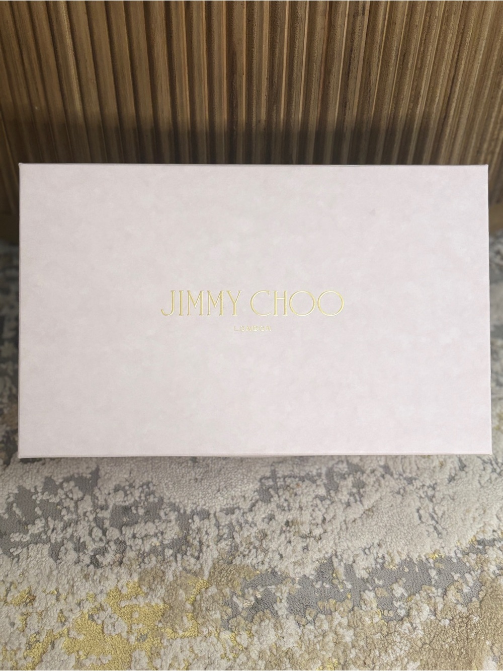 Authentic Jimmy Choo Empty Shoe Box with Dust Bag, Tissue Paper & Care Booklet